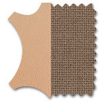 Pelle Premium 63 Cashew &ndash; Retro Tessuto Plano 80 Coffee